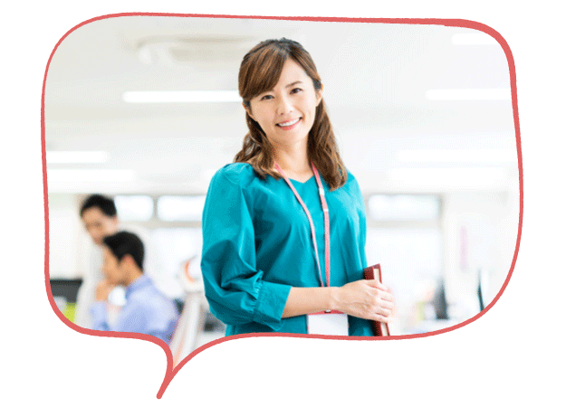 充実した毎日で楽しそうな表情の女性
