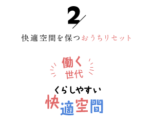 快適空間を保つおうちリセット「働く世代の暮らしやすい快適空間２」