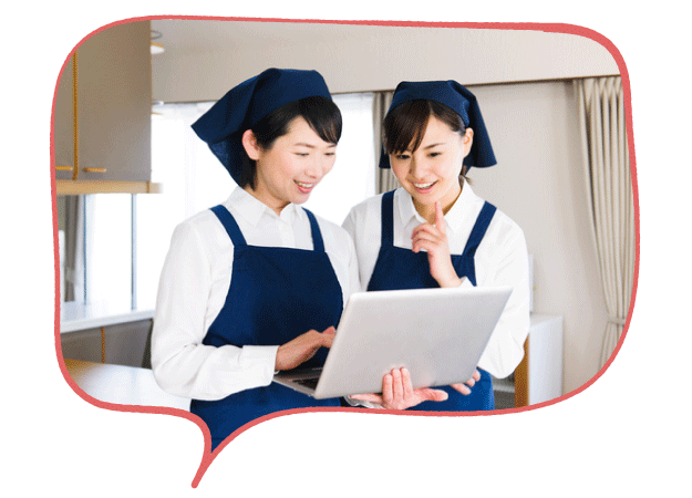 家事代行倶楽部のハウスキーパー2人が社員研修をしている