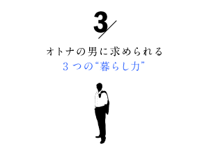 大人の男に求められる3つの暮らし力3