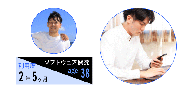 家事代行サービスの利用歴2年5ヶ月、職業はソフトウェア開発、38歳男性